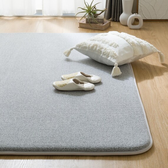 極厚30mmウレタン入り 防汚加工+防ダニ加工+防音ラグ(185X185 GY PL04) 1枚目画像