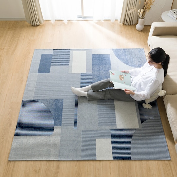 ジャカード織りラグ(185X185 JA01) 5枚目画像