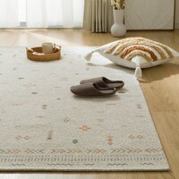 ジャカード織りラグ(185X185 JA03)