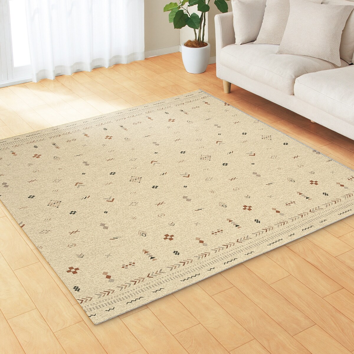 ジャカード織りラグ(185X185 JA03) | ニトリネット【公式】 家具