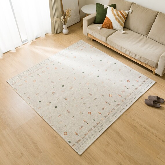 ジャカード織りラグ(185X185 JA03) 3枚目画像