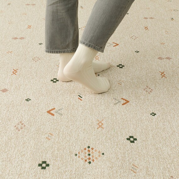 ジャカード織りラグ(185X185 JA03) 14枚目画像