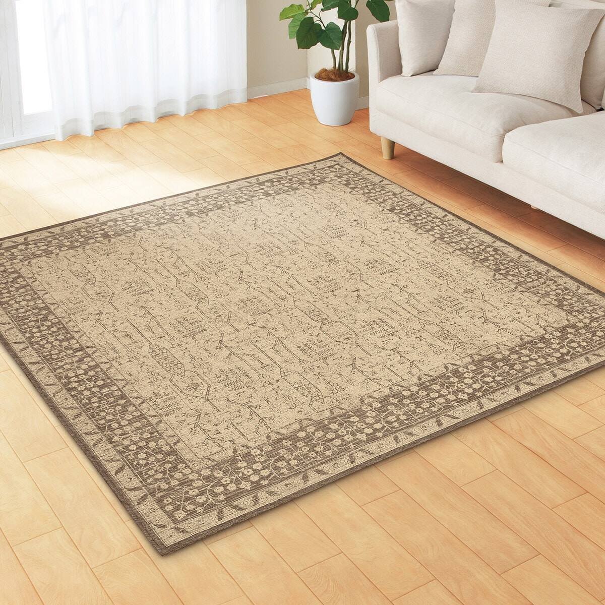 ジャカード織りラグ(185X185 JA04) | ニトリネット【公式】 家具