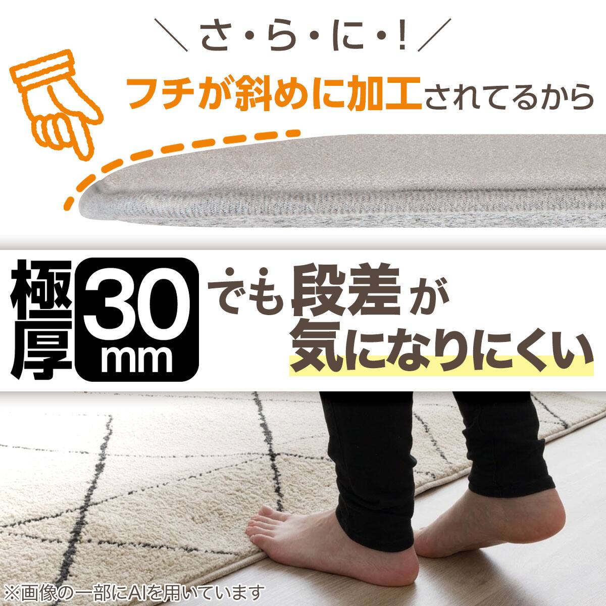 極厚30mmすべりにくいラグパッド(184X224 RP05) | ニトリネット【公式