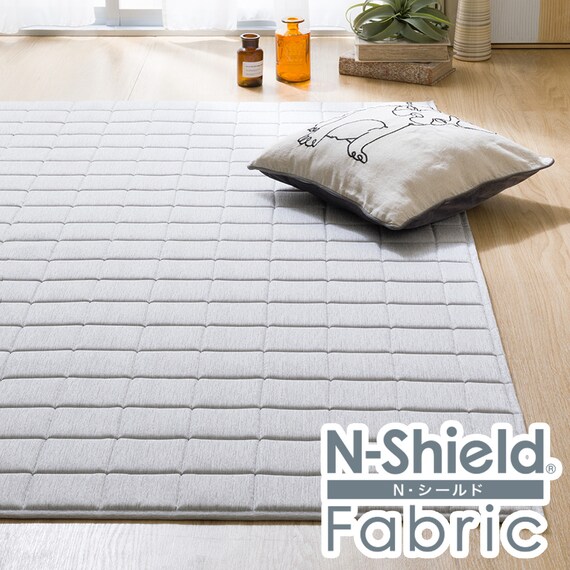 引っかき傷に強い洗えるラグ(185X185 GY NS01) 1枚目画像