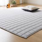 引っかき傷に強い洗えるラグ(185X185 GY NS01) 3枚目画像