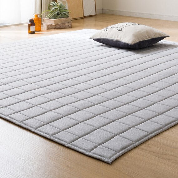 引っかき傷に強い洗えるラグ(185X185 GY NS01) 3枚目画像