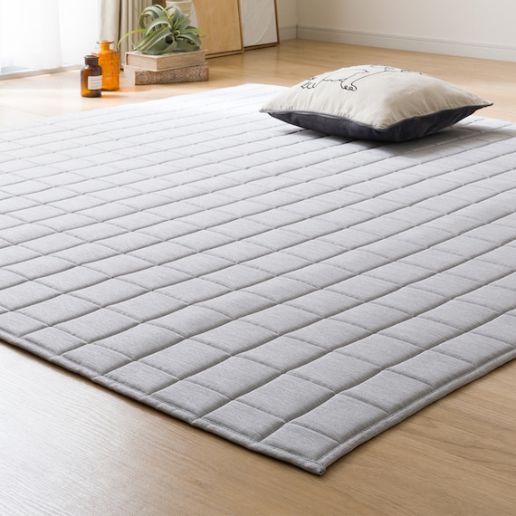 引っかき傷に強い洗えるラグ(185X185 GY NS01) 3枚目画像