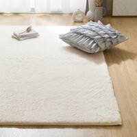 ふんわり、なめらか上質な肌ざわりのラグ(ウサギラグ5 185X185 IV NU01)