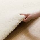 ふんわり、なめらか上質な肌ざわりのラグ(ウサギラグ5 185X185 IV NU01) 6枚目画像