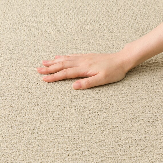 【4枚以上で購入可】軽量・洗えるタイルカーペット 40×40cm (WY005 ベージュ) 10枚目画像