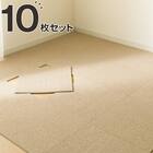 【10枚セット】軽量・洗えるタイルカーペット 40×40cm (WY005 ミドルブラウン) 1枚目画像