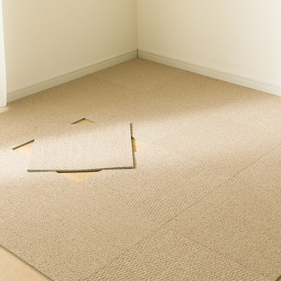 【4枚以上で購入可】軽量・洗えるタイルカーペット 40×40cm (WY005 ミドルブラウン) 1枚目画像