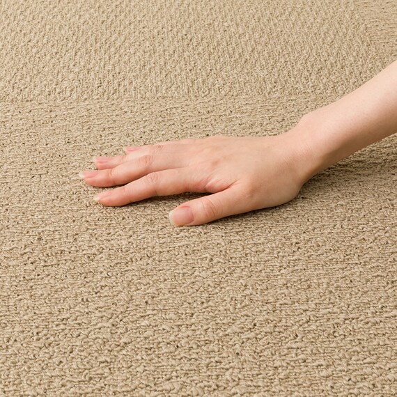 【4枚以上で購入可】軽量・洗えるタイルカーペット 40×40cm (WY005 ミドルブラウン) 10枚目画像