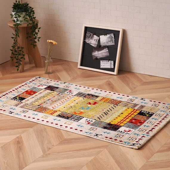 ウィルトンラグ イビサ (アイボリー) 80×140cm 1枚目画像