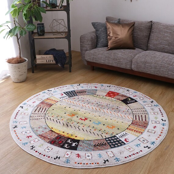 ウィルトンラグ イビサ (アイボリー) 直径160cm 1枚目画像