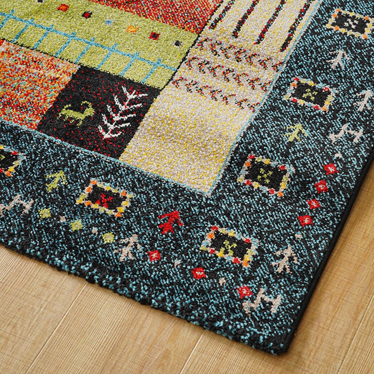 ウィルトンラグ イビサ (ネイビー) 80×140cm | ニトリネット【公式