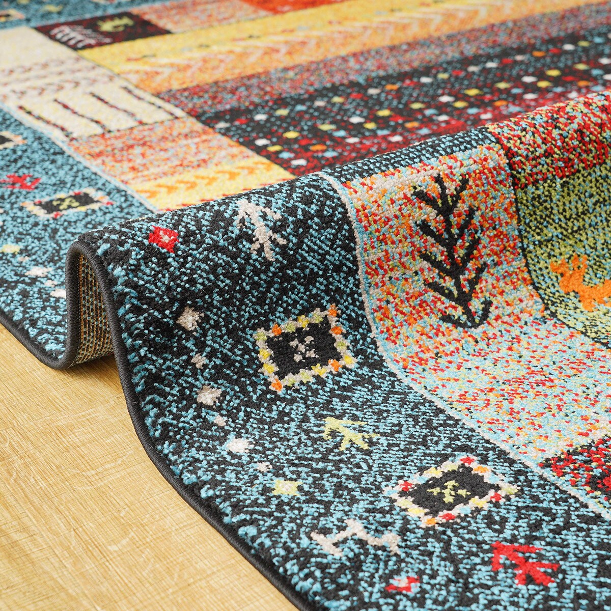 ウィルトンラグ イビサ (ネイビー) 200×250cm | ニトリネット【公式