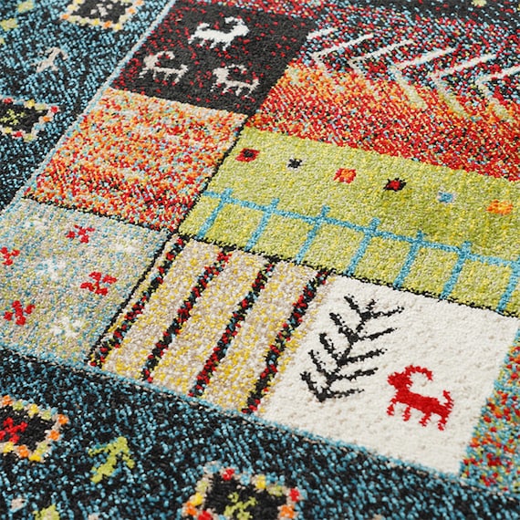 ウィルトンラグ イビサ (ネイビー) 200×250cm 4枚目画像