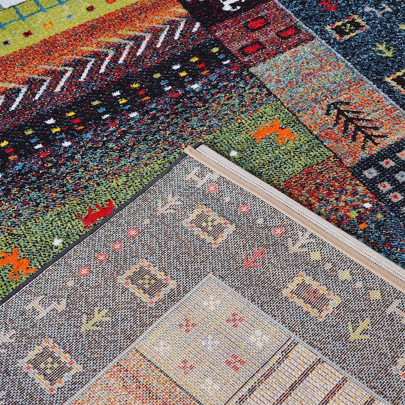 ウィルトンラグ イビサ (ネイビー) 200×250cm 5枚目画像