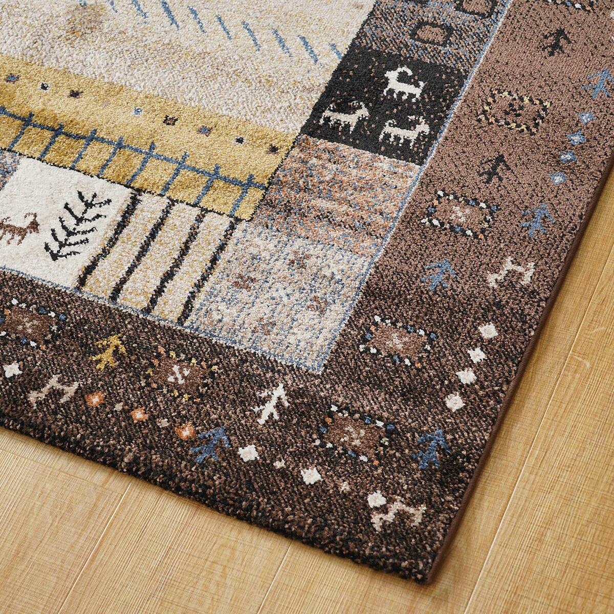 ウィルトンラグ イビサ (ブラウン) 133×190cm | ニトリネット【公式