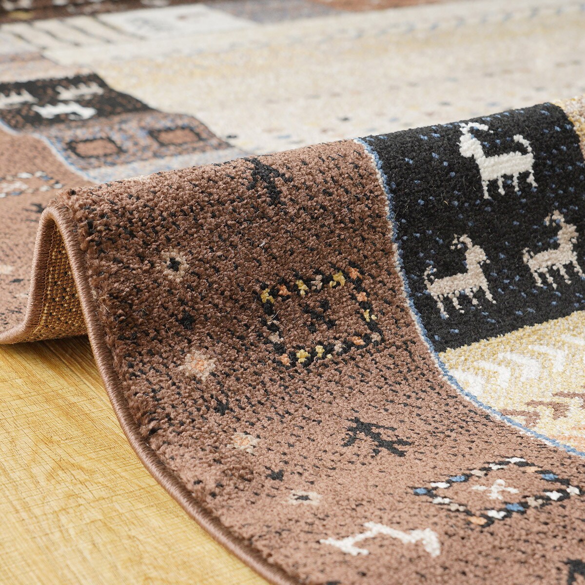 ウィルトンラグ イビサ (ブラウン) 133×190cm | ニトリネット【公式