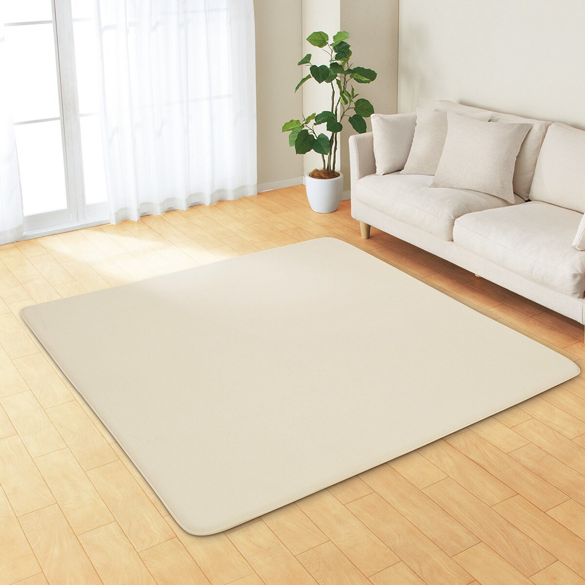 極厚30mmウレタン入り防汚+防音ラグ(185X185 IV PL05) | ニトリネット