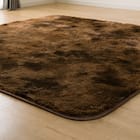 毛足が長く肌ざわりが良いラグ(200X240 BR SH01) 3枚目画像