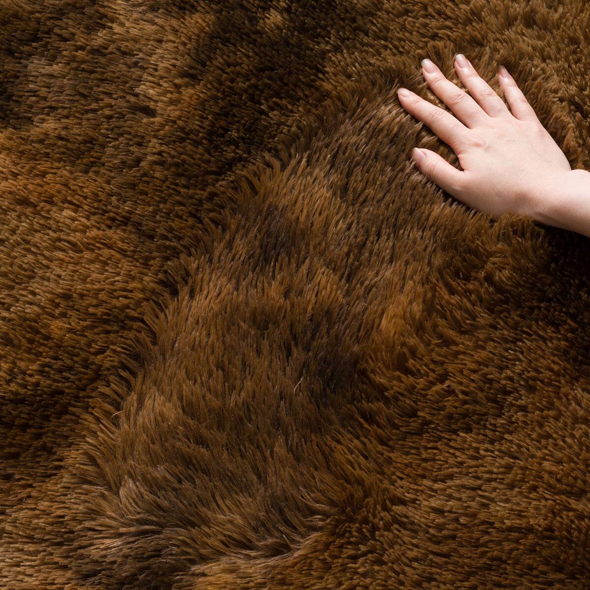 毛足が長く肌ざわりが良いラグ(200X240 BR SH01) | ニトリネット【公式