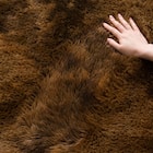 毛足が長く肌ざわりが良いラグ(200X240 BR SH01) 5枚目画像