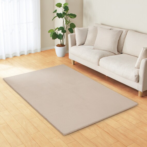 ふんわり、なめらか上質な肌ざわりのラグ(ウサギラグ5 130X185 LMO NU01) 2枚目画像