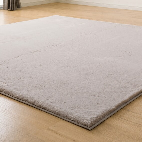 ふんわり、なめらか上質な肌ざわりのラグ(ウサギラグ5 130X185 LMO NU01) 3枚目画像