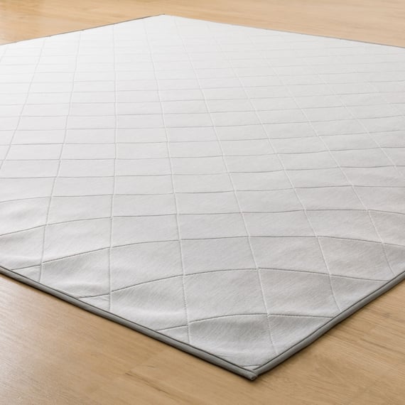 接触冷感極厚30mmラグ 洗えるカバータイプ(NクールSP g PLCB 185X240 GY) 5枚目画像