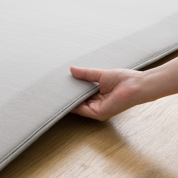 接触冷感極厚30mmラグ 洗えるカバータイプ(NクールSP g PLCB 185X240 GY) 8枚目画像