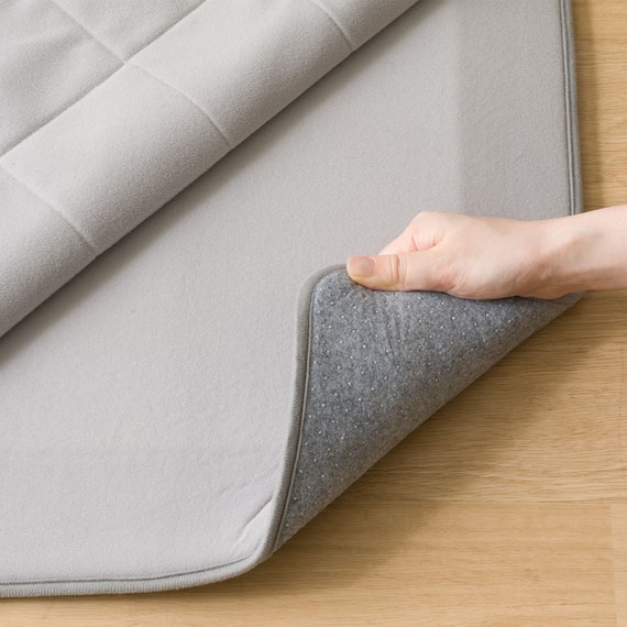 接触冷感極厚30mmラグ 洗えるカバータイプ(NクールSP g PLCB 185X240 GY) 9枚目画像