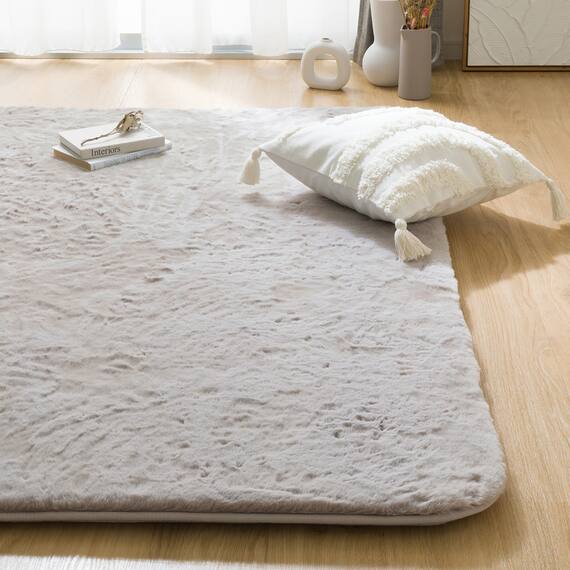 30mmウレタン入り防汚加工+防ダニ加工+防音ラグ(130X185 モカ PL16) 1枚目画像