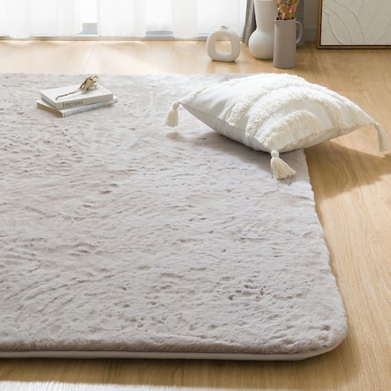 30mmウレタン入り防汚加工+防ダニ加工+防音ラグ(130X185 モカ PL16) 1枚目画像