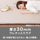 30mmウレタン入り防汚加工+防ダニ加工+防音ラグ(130X185 モカ PL16) 3枚目画像