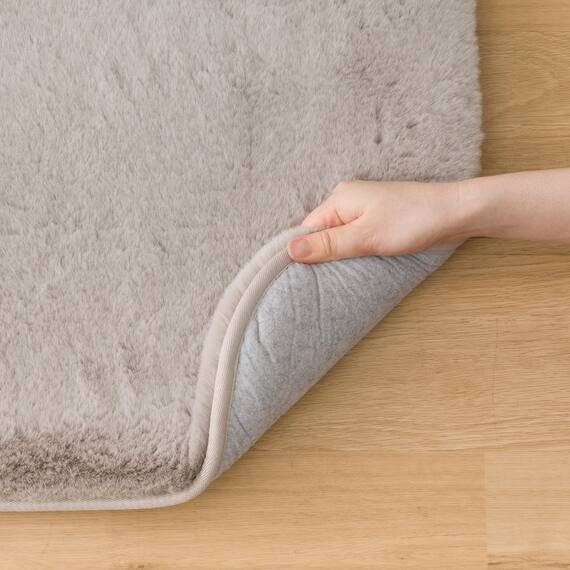 30mmウレタン入り防汚加工+防ダニ加工+防音ラグ(130X185 モカ PL16) 6枚目画像