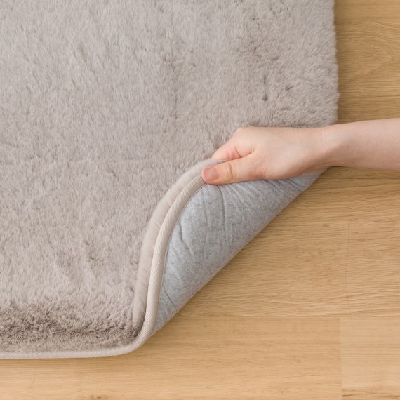 30mmウレタン入り防汚加工+防ダニ加工+防音ラグ(130X185 モカ PL16) 6枚目画像