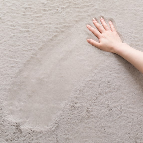 30mmウレタン入り防汚加工+防ダニ加工+防音ラグ(130X185 モカ PL16) 9枚目画像