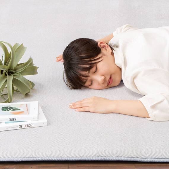 30mmウレタン入り防汚加工+防ダニ加工+防音ラグ(130X185 グレー PL17) 7枚目画像