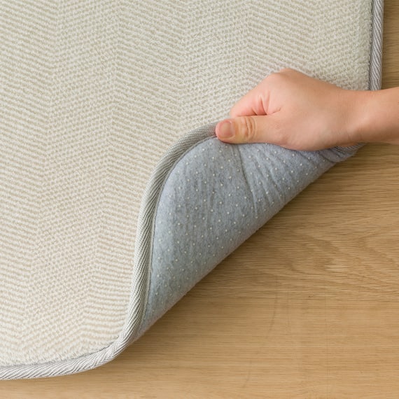 30mmウレタン入り防汚加工+防ダニ加工+防音ラグ(130X185 グレー PL17) 12枚目画像