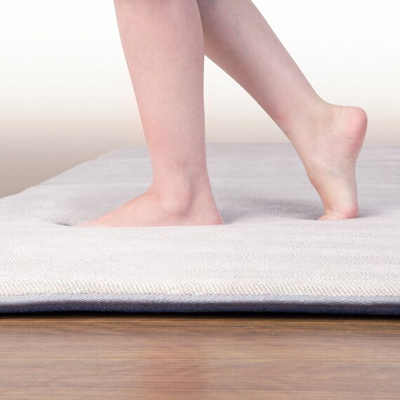 30mmウレタン入り防汚加工+防ダニ加工+防音ラグ(185X185 グレー PL17) 8枚目画像