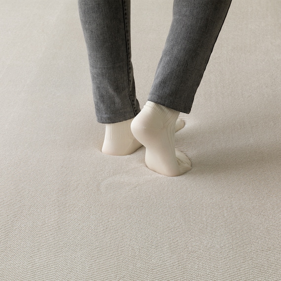 30mmウレタン入り防汚加工+防ダニ加工+防音ラグ(185X185 グレー PL17) 13枚目画像