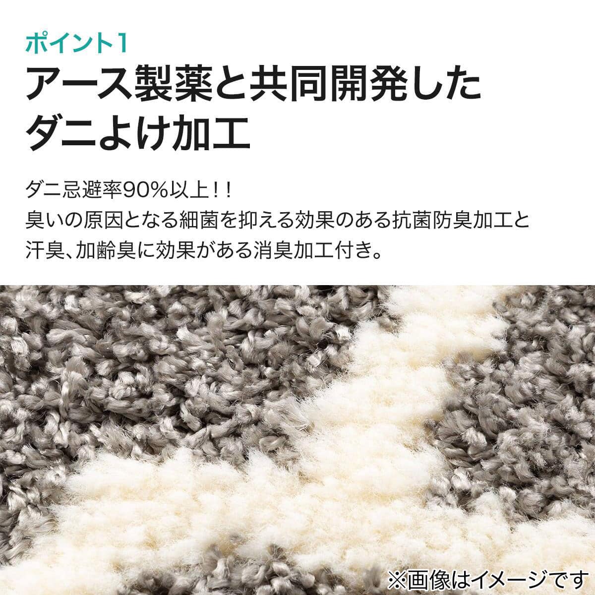 すべり止め付き】ダニよけ・抗菌防臭・防炎カーペット(エアープラス