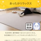 洗える 10mmウレタン入り吸湿発熱+蓄熱+保湿ラグ (Nウォーム185X185 ライトモカ gDA1) 6枚目画像
