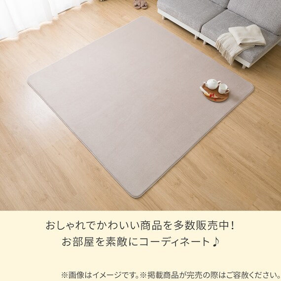 洗える 10mmウレタン入り吸湿発熱+蓄熱+保湿ラグ (Nウォーム185X185 ライトモカ gDA1) 11枚目画像