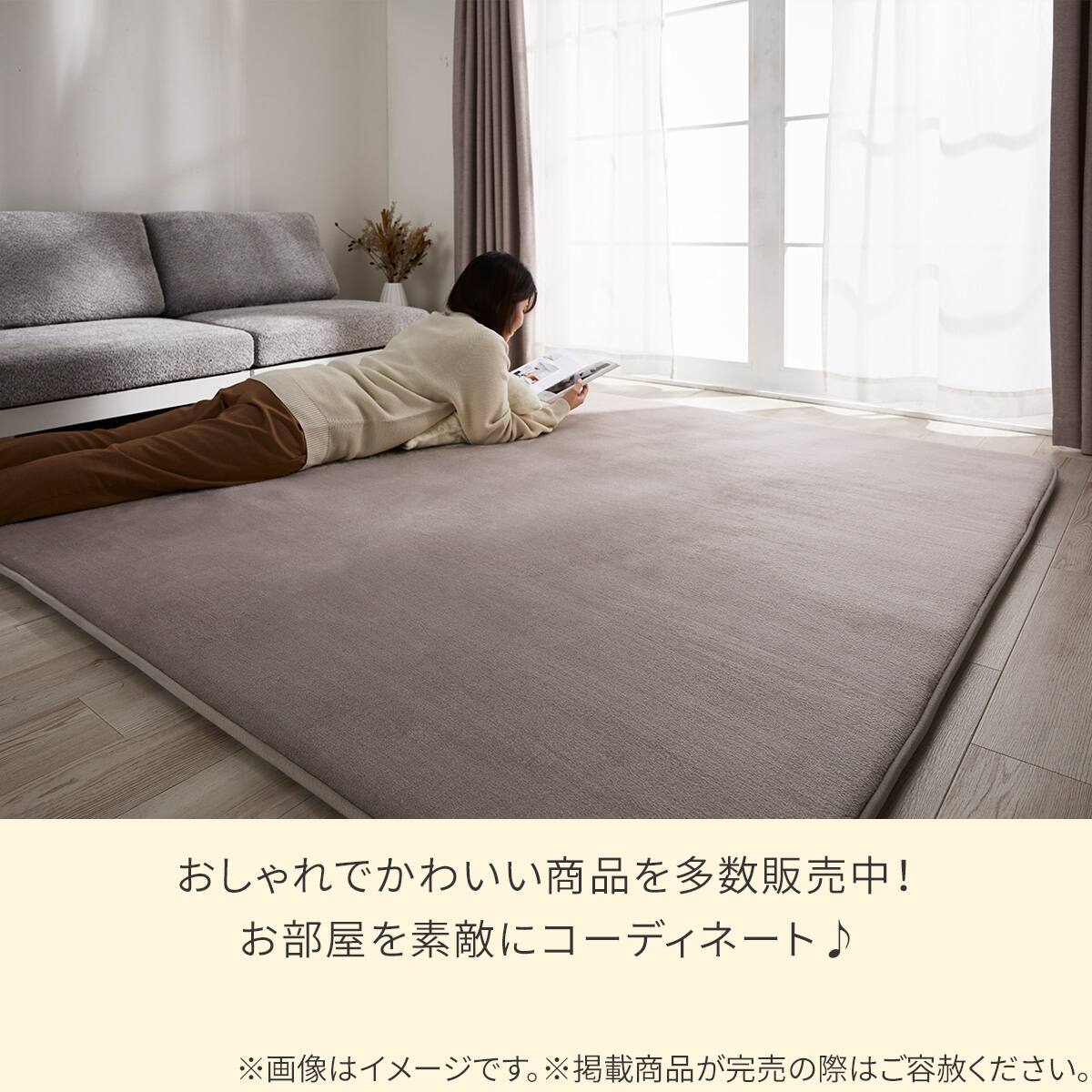 極厚30mmウレタン入り吸湿発熱+蓄熱+保湿+防音ラグ (Nウォーム185X185