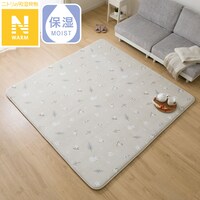 極厚30mmウレタン入り吸湿発熱+蓄熱+保湿+防音ラグ (Nウォーム185X185シマエナガgDA3)